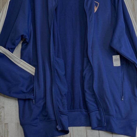 Disney Blue 50th Anniversary Track Jacket Zip WDW Metallic Castle Size XXL NEW! - Picture 3 of 7